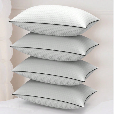 Standard Pillows For Sleeping - Bed Pillows Set Of 4 - Luxury Hotel Quality Down Alternative Pillows For Back And Side Sleeper, Soft And Supportive Gusseted Pillow, 20x26